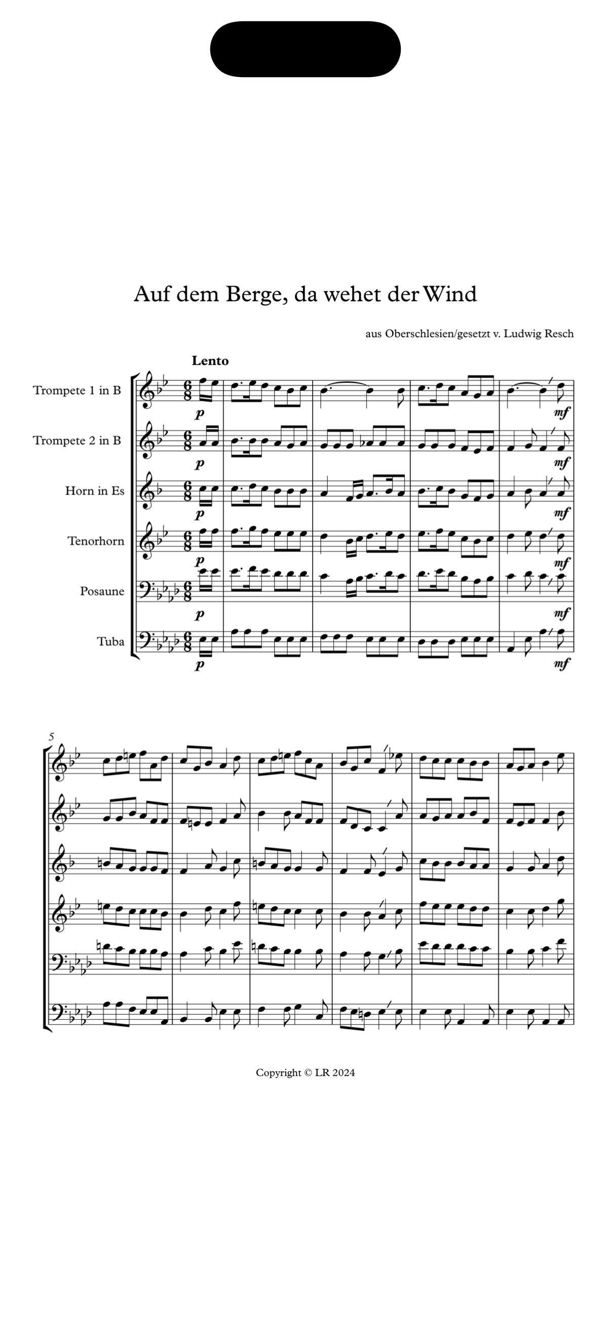 Performance player (PerformancePlayerScreen) full screen with a sheet music page shown